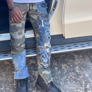 Camo Distressed Pants